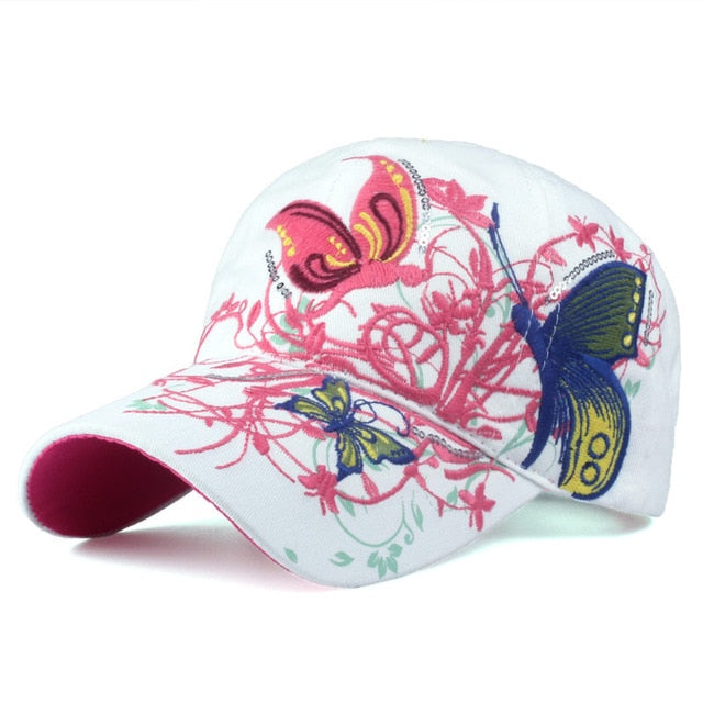 Butterflies and Flowers Cap