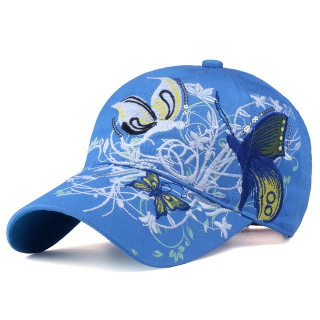 Butterflies and Flowers Cap