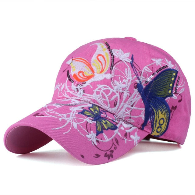 Butterflies and Flowers Cap