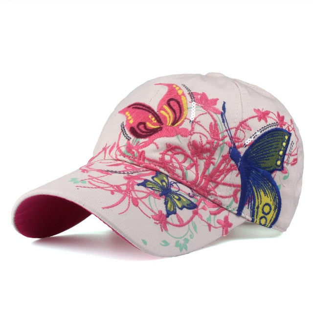 Butterflies and Flowers Cap