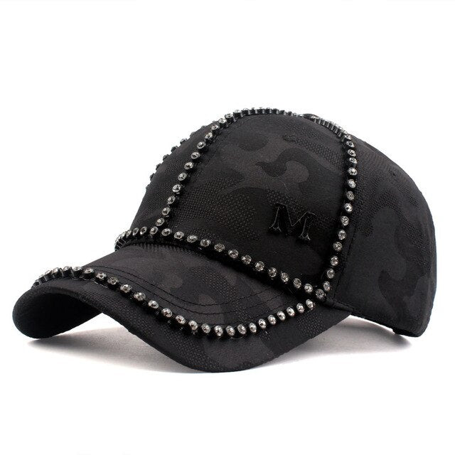 Rhinestone M Cap